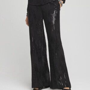 Chico's Sequin Wide Leg Pants - Petite